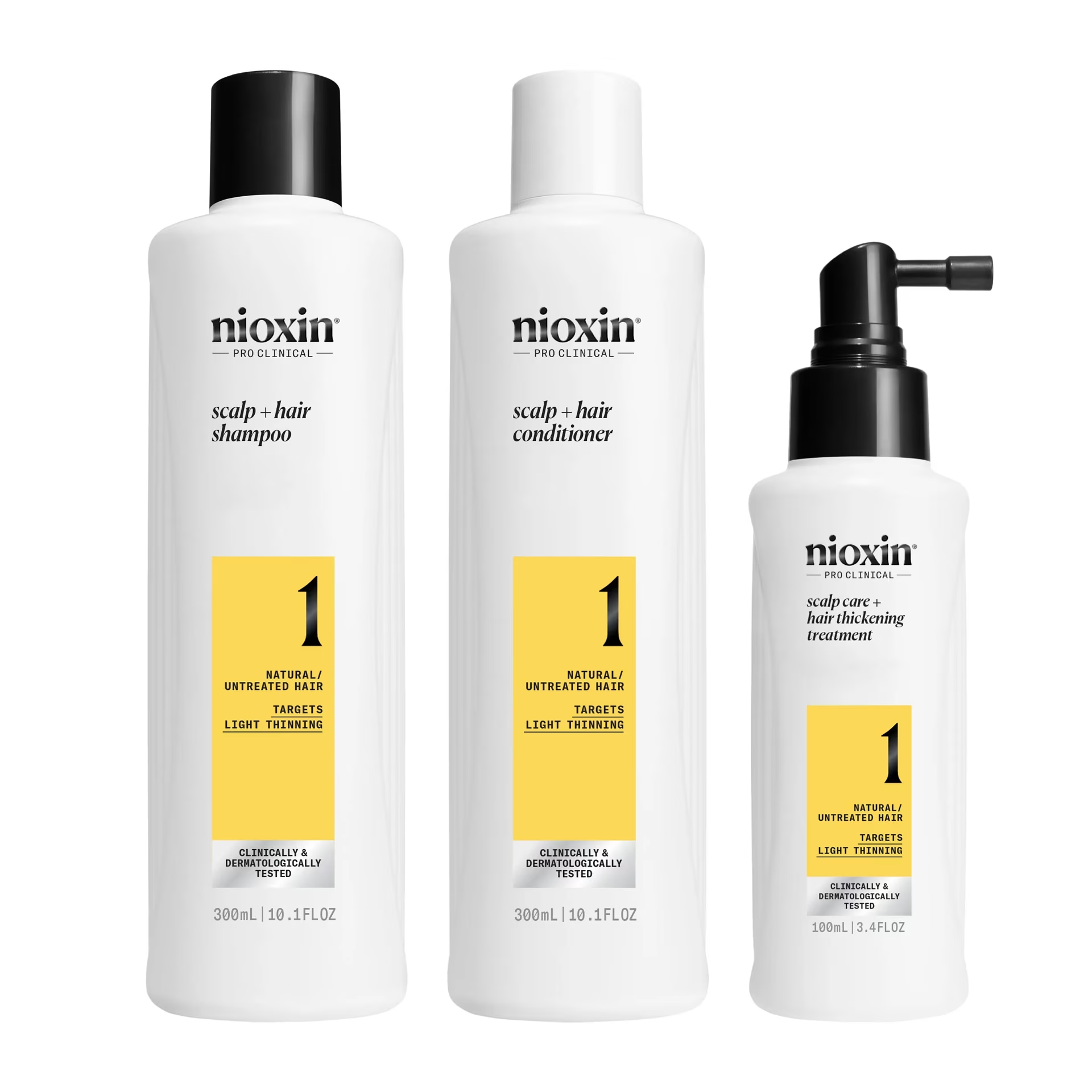 Bộ Kit Nioxin Scalp Therapy Số 1 (Cho tóc tự nhiên, rụng ít)